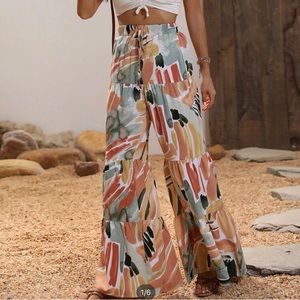 Multicolor flared pants